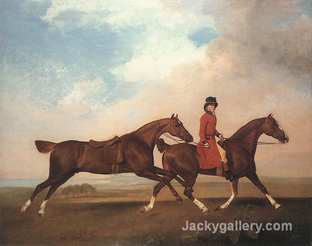 William Anderson with two saddle-horses by George Stubbs paintings reproduction